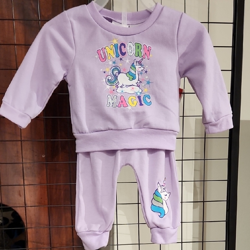 Kidgets Lavender Unicorn Baby Outfit